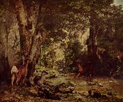 Gustave Courbet Rehbock im Wald Germany oil painting artist